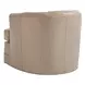 Cliffhaven Beige Leather Upholstered Swivel Chair