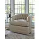 Cliffhaven Beige Leather Upholstered Swivel Chair