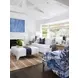 Sydney Cream and Blue Upholstered Chair