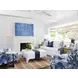 Sydney Cream and Blue Upholstered Chair
