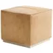 Colby Beige Leather Upholstered Ottoman