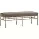 Lucca Brown Leather Upholstered Bench