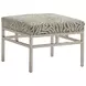 Lucca Beige and Gray Leather Upholstered Ottoman