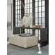 Sterling Beige Leather Upholstered Rectangular Cocktail Ottoman by Barclay Butera