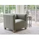 Chandler Green Leather Upholstered Accent Chair by Barclay Butera