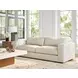 Key Biscayne Granville Ivory Leather 94" Sofa