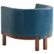 Palm Desert Blue Leather Upholstered Sonata Accent Chair