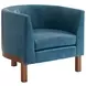 Palm Desert Blue Leather Upholstered Sonata Accent Chair