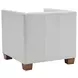 Emilia Kitano Beige Leather Upholstered Lounge Chair