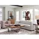 Emilia Kitano Beige Leather 98" Sofa