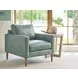 Sunset Key Marcella Green Leather Upholstered Accent Chair