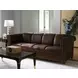 Springfield Carlyle Brown Leather 102" Sofa with Nailhead Trim