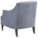 Rendezvous Blue Leather Upholstered Kerney Accent Chair