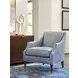Rendezvous Blue Leather Upholstered Kerney Accent Chair