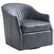 Escala Ariana Gray Leather Upholstered Escala Ariana Swivel Chair
