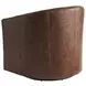Sunset Key Candice Brown Leather Upholstered Swivel Chair