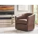 Sunset Key Candice Brown Leather Upholstered Swivel Chair