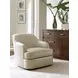 Alta Vista Laurel Canyon Ivory Leather Upholstered Lounge Chair