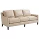 Turin Ariana Beige Leather 83" Sofa