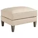 Turin Ariana Beige Leather Upholstered Rectangular Ottoman