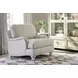 Ocean Breeze White Leather Upholstered Gilmore Accent Chair