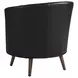 Zanzibar Black Leather Upholstered Torrington Swivel Accent Chair