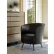 Zanzibar Black Leather Upholstered Torrington Swivel Accent Chair