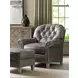 Bayville Oyster Bay Millstone Leather Upholstered Lounge Chair with Nailhead Trim