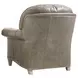 Bayville Oyster Bay Millstone Leather Upholstered Lounge Chair with Nailhead Trim