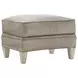 Bayville Oyster Bay Millstone Leather Upholstered Rectangular Ottoman with Nailhead Trim
