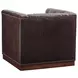 Freemont Silverado Brown Leather Upholstered Swivel Chair with Nailhead Trim