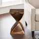 Paloma Natural Wood Glaze Accent Side Table