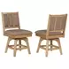 Logans Edge Brown Swivel Upholstered Game Chair Set of 2