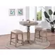Logans Point Beige Upholstered Saddle Backless Barstool