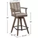 Logans Point Beige Spectator Swivel Upholstered Barstool