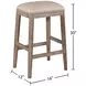 Logans Point Beige Upholstered Saddle Backless Barstool