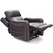 Longview Rainer Walnut Leather Power Lift Recliner with Nailhead Trim and USB Charging