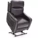 Longview Rainer Walnut Leather Power Lift Recliner with Nailhead Trim and USB Charging