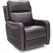 Longview Rainer Walnut Leather Power Lift Recliner with Nailhead Trim and USB Charging