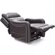 Longview Rainer Walnut Leather Power Lift Recliner with Nailhead Trim and USB Charging