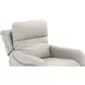 Longview Rainer Dove Leather Power Lift Recliner with Nailhead Trim and USB Charging