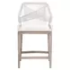 Loom White Upholstered Counter Height Stool Set of 2