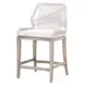 Loom White Upholstered Counter Height Stool Set of 2