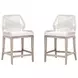 Loom White Upholstered Counter Height Stool Set of 2