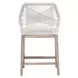 Loom White Upholstered Counter Height Stool Set of 2