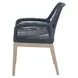Loom White Performance Fabric Upholstered Outdoor Arm Chair Set of 2