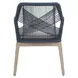 Loom White Performance Fabric Upholstered Outdoor Arm Chair Set of 2