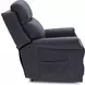Louisville Rainer Ocean Leather Zero Gravity Lay Flat Power Lift Recliner with USB Charging and Nailhead Trim