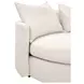 Stitch and Hand Upholstery Gellar Linen Performance Fabric Upholstered Swivel Lourne Grand Sofa Chair with Pillows