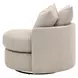 Stitch and Hand Upholstery Gellar Jute Performance Fabric Upholstered Swivel Lourne Petite Sofa Chair with Pillows